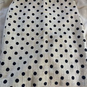 J. Crew Ivory and Black Patterned Fabric